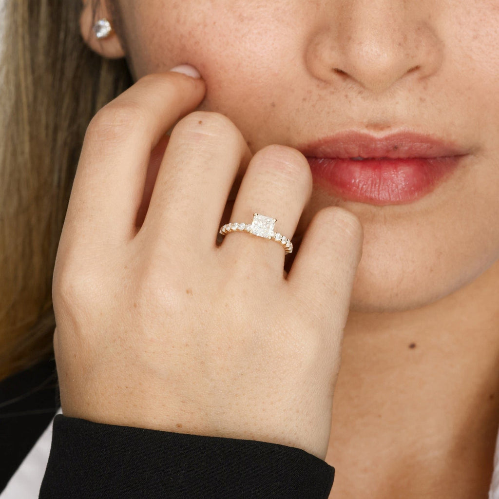 Engagement Classic 1.07 carat CE Natural Radiant Diamond Engagement Ring