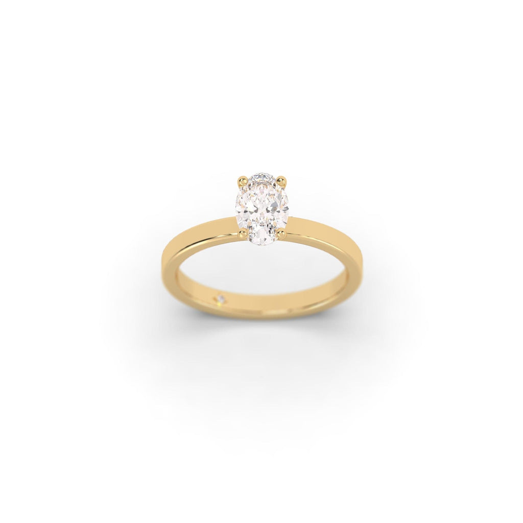 Engagement Classic 4-Prong Solitaire Moissanite Oval Engagement Ring