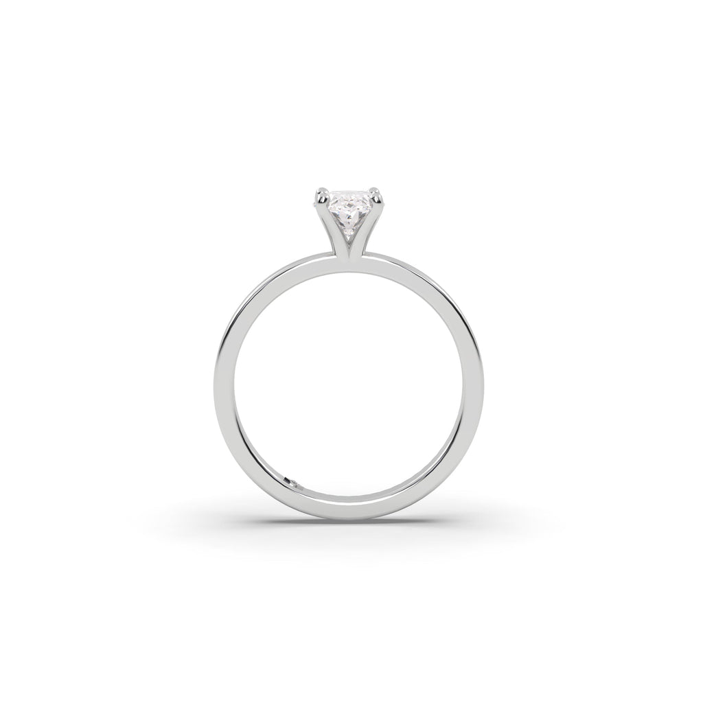 Classic 4-Prong Solitaire Natural Oval Diamond Engagement Ring