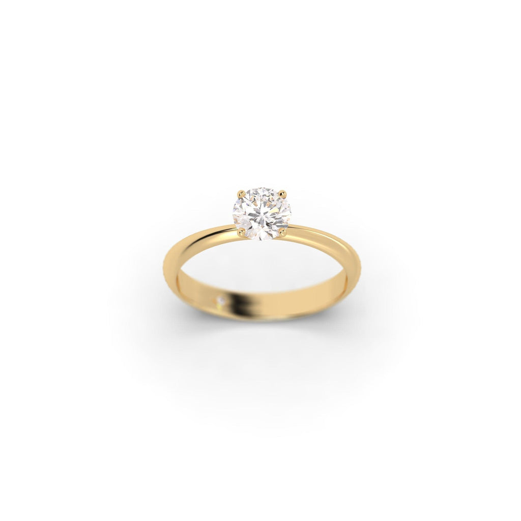 Engagement Classic Solitaire Natural Enhanced Diamond Engagement Ring