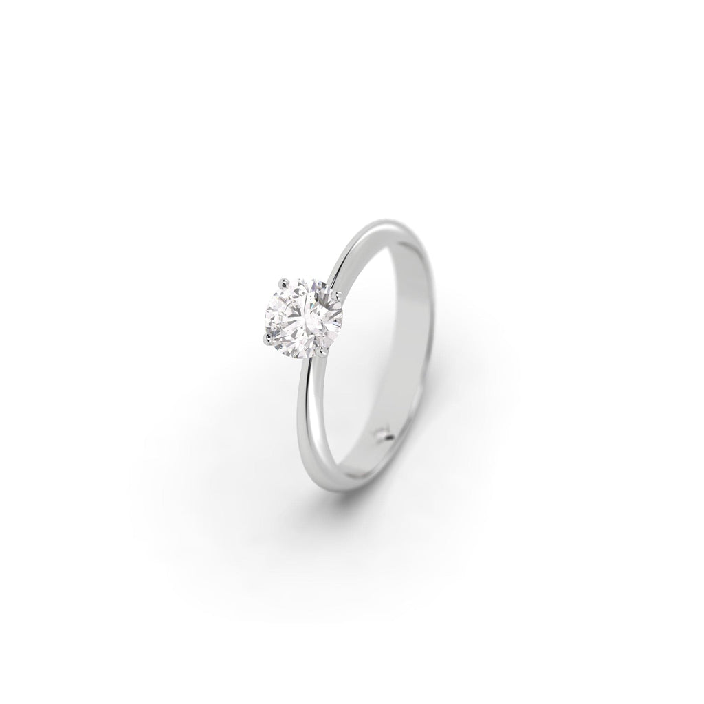 Engagement Classic Solitaire Natural Enhanced Diamond Engagement Ring