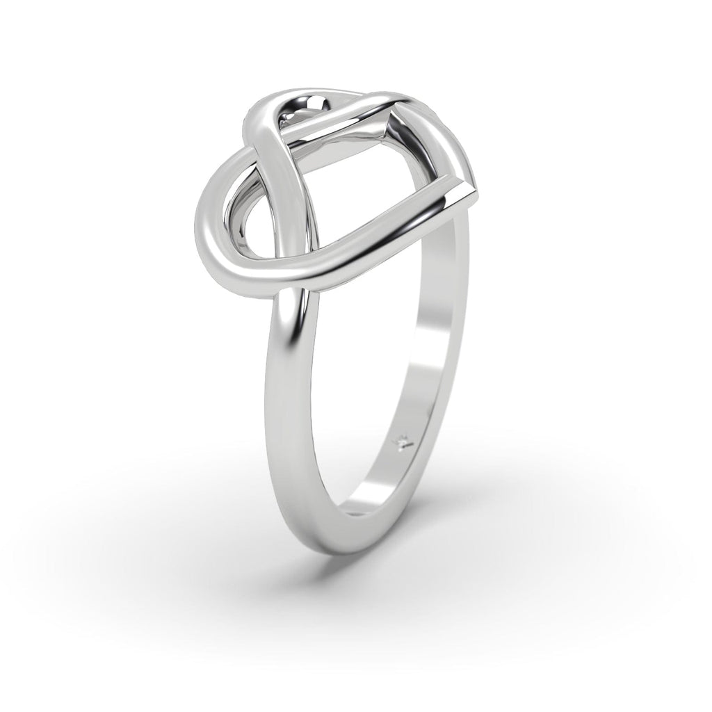 Heart Promise Ring - Unique Knot Style in 14K Gold