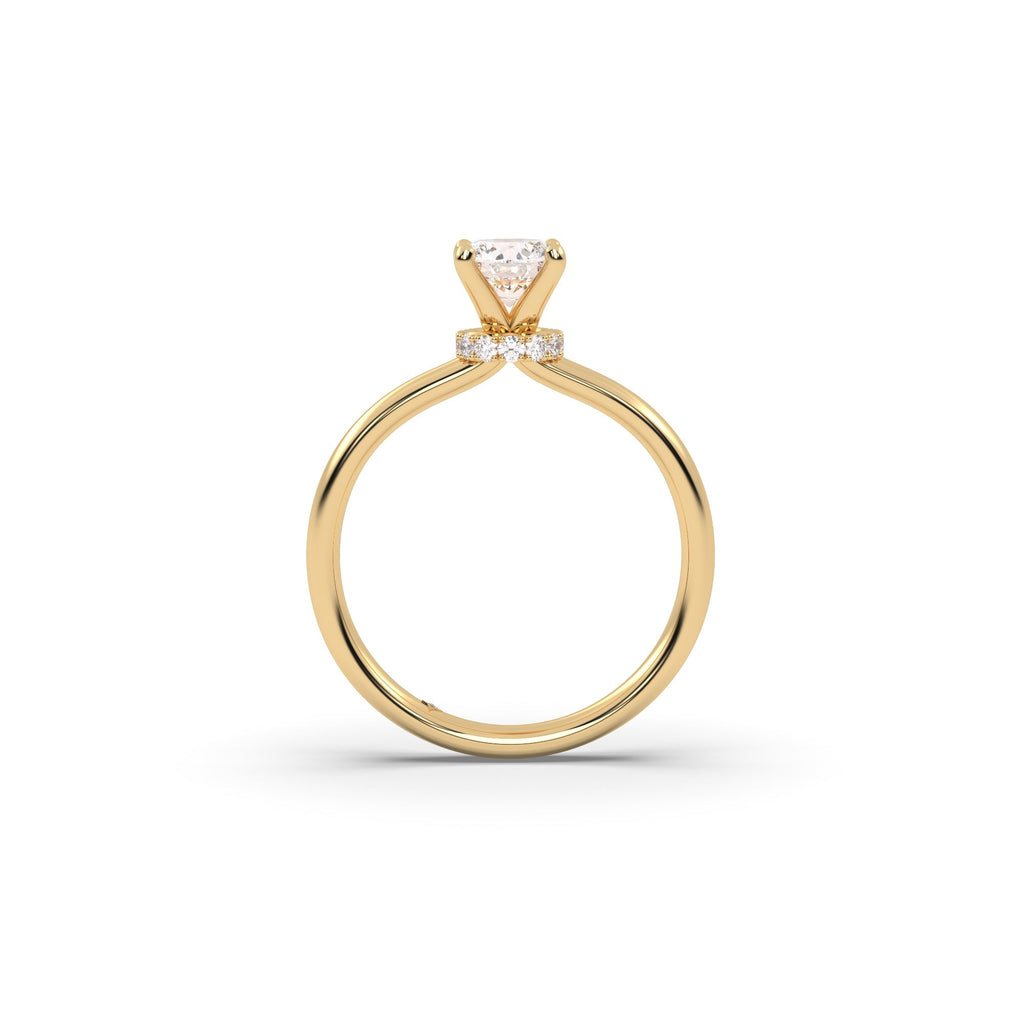 Hidden Halo Clarity Enhanced Natural Diamond Engagement Ring
