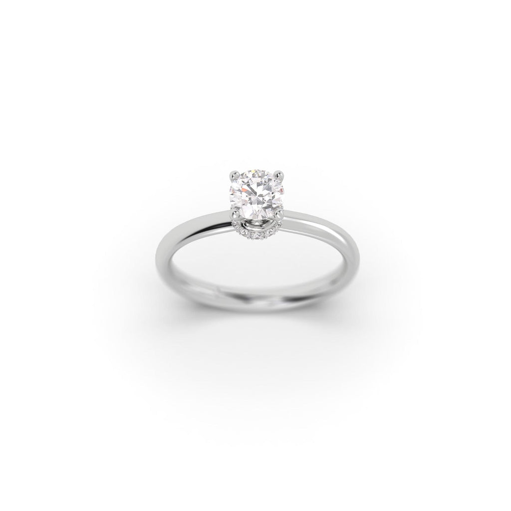 Engagement Hidden Halo Natural Clarity Enhanced Diamond Engagement Ring