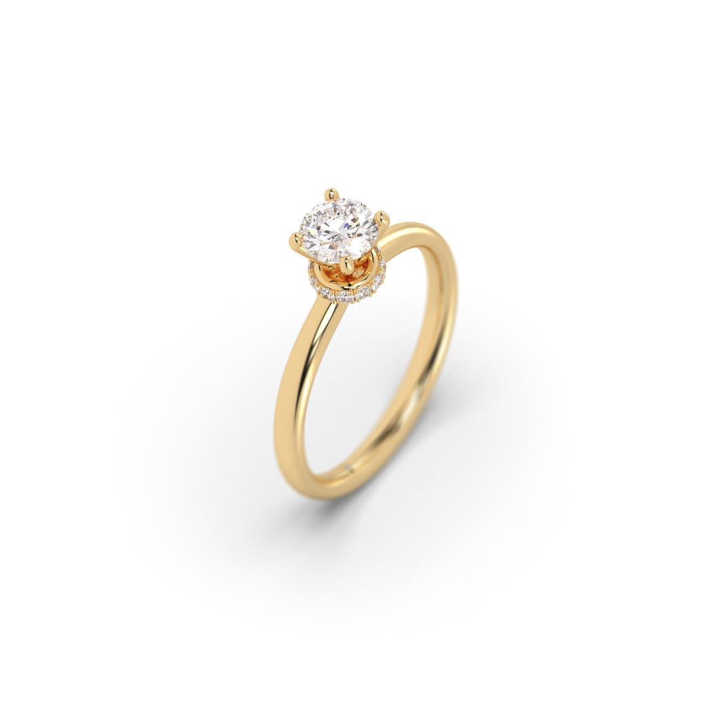 Engagement Hidden Halo Sustainable Diamond Engagement Ring