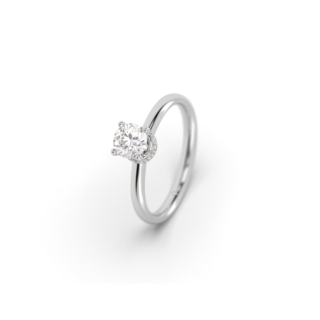 Engagement Hidden Halo Sustainable Diamond Engagement Ring