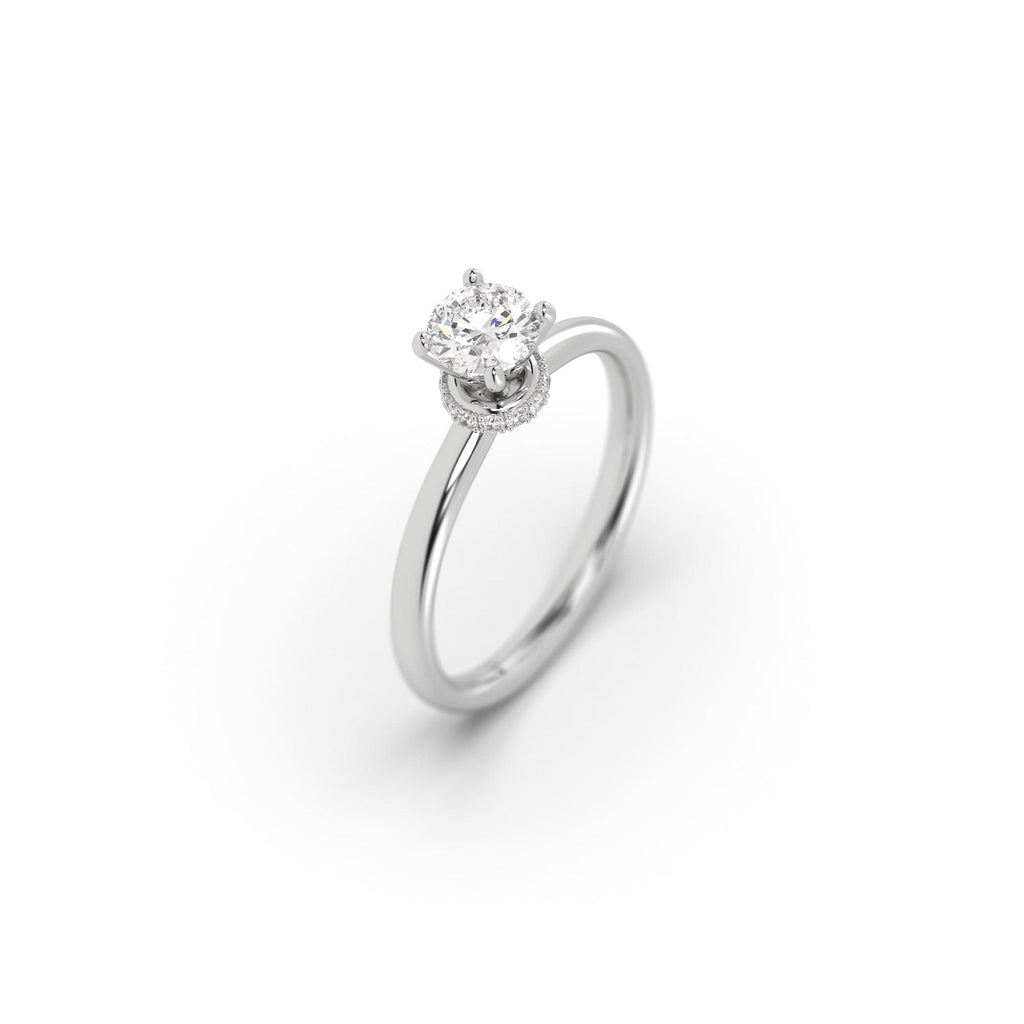 Engagement Hidden Halo Sustainable Diamond Engagement Ring