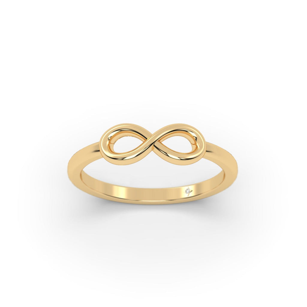 Infinity Promise Ring - Cute & Dainty in 14K Gold For Her