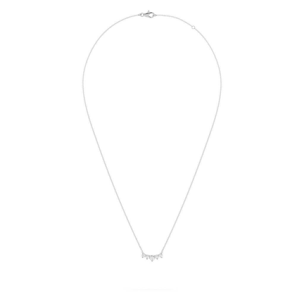 Minimalist Horizontal 5-Stone Natural Diamond Necklace