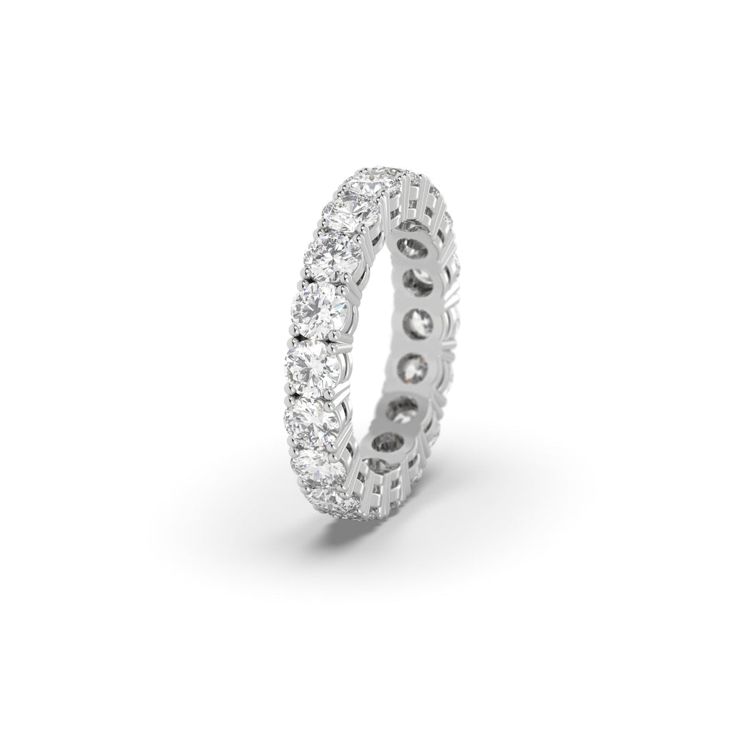 Round Lab Grown Diamond Full Eternity Band Ring
