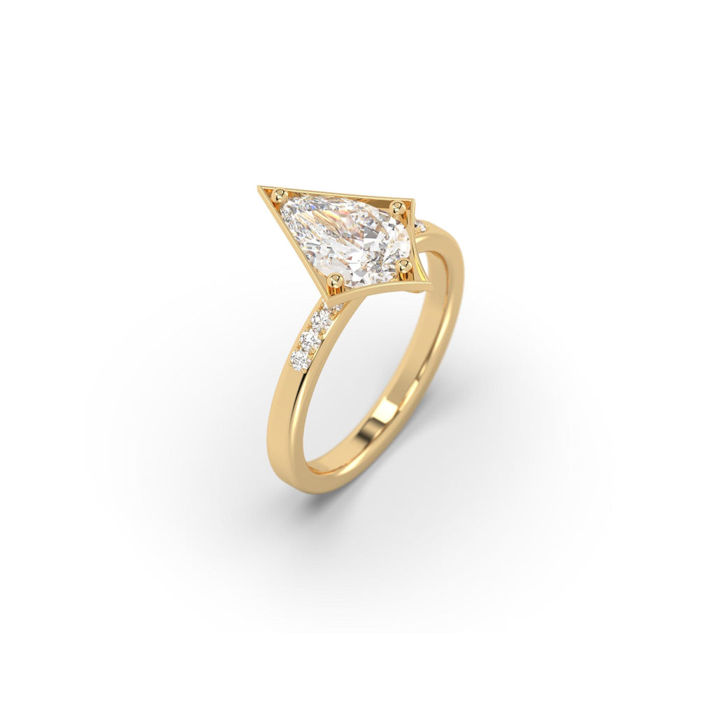 Engagement Unique Pear Shaped 1.68 carat E-VS Natural Diamond Engagement Ring