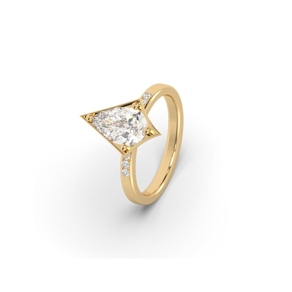 Engagement Unique Pear Shaped 1.68 carat E-VS Natural Diamond Engagement Ring