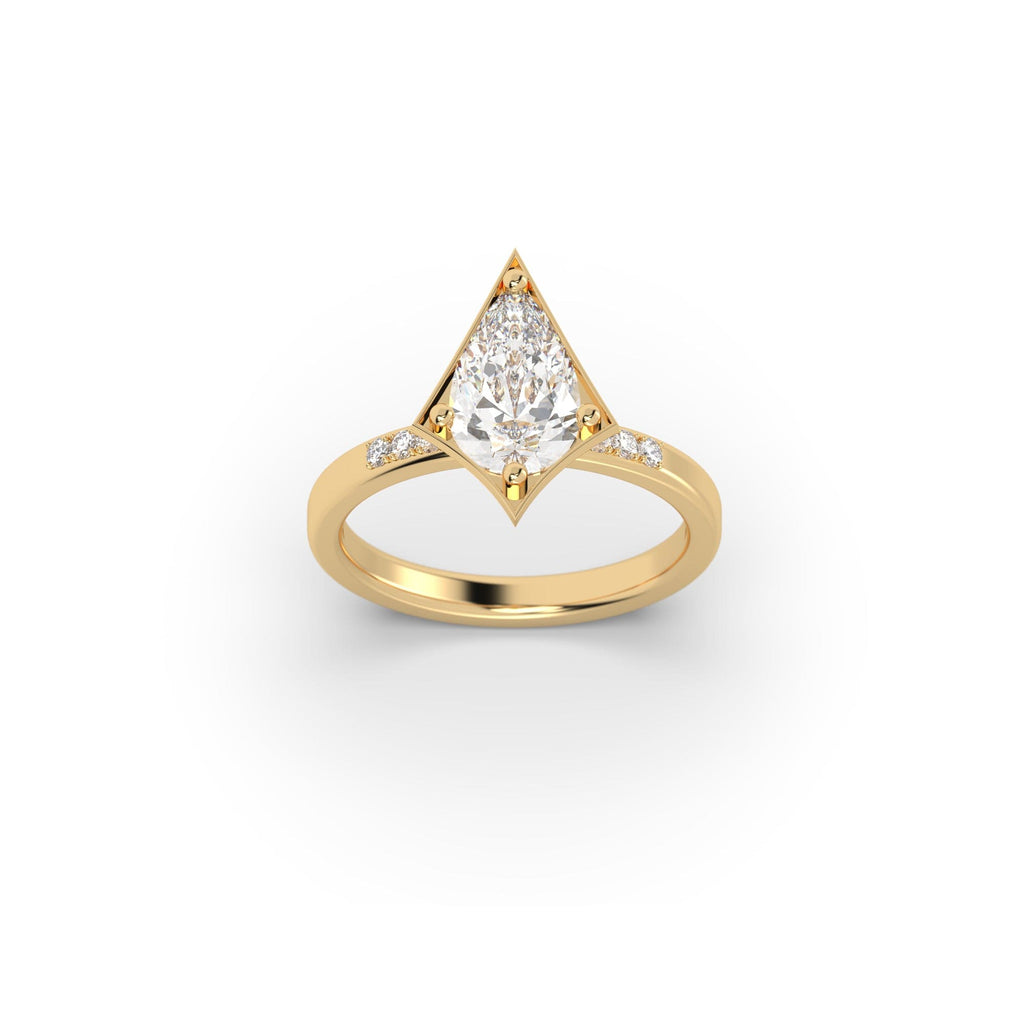 Engagement Unique Pear Shaped 1.68 carat E-VS Natural Diamond Engagement Ring