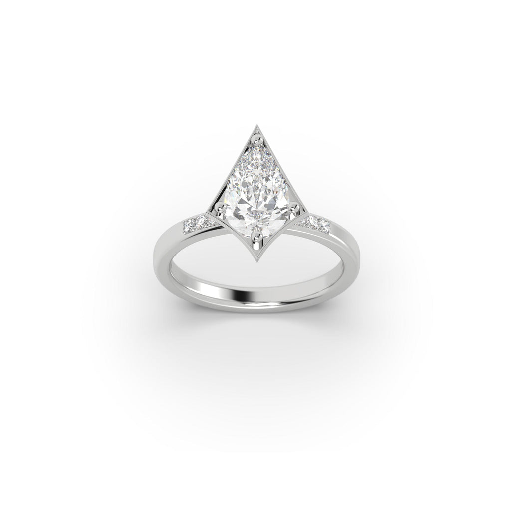 Engagement Unique Pear Shaped 1.68 carat E-VS Natural Diamond Engagement Ring