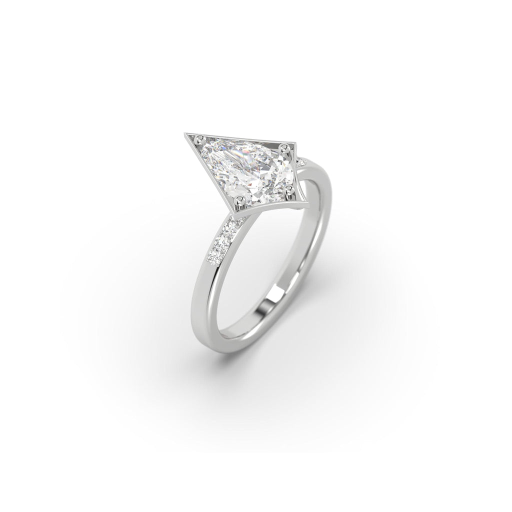 Engagement Unique Pear Shaped 1.68 carat E-VS Natural Diamond Engagement Ring
