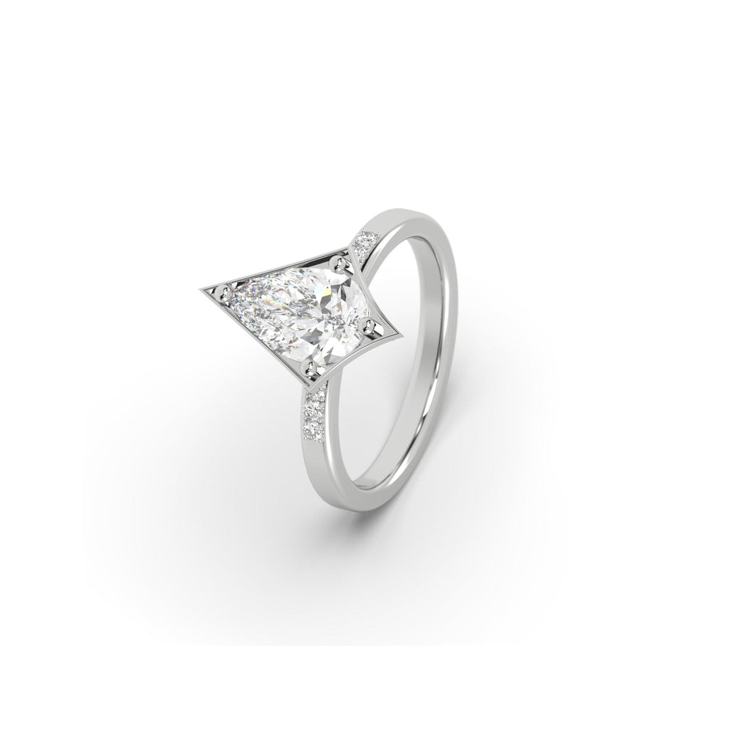 Engagement Unique Pear Shaped 1.68 carat E-VS Natural Diamond Engagement Ring