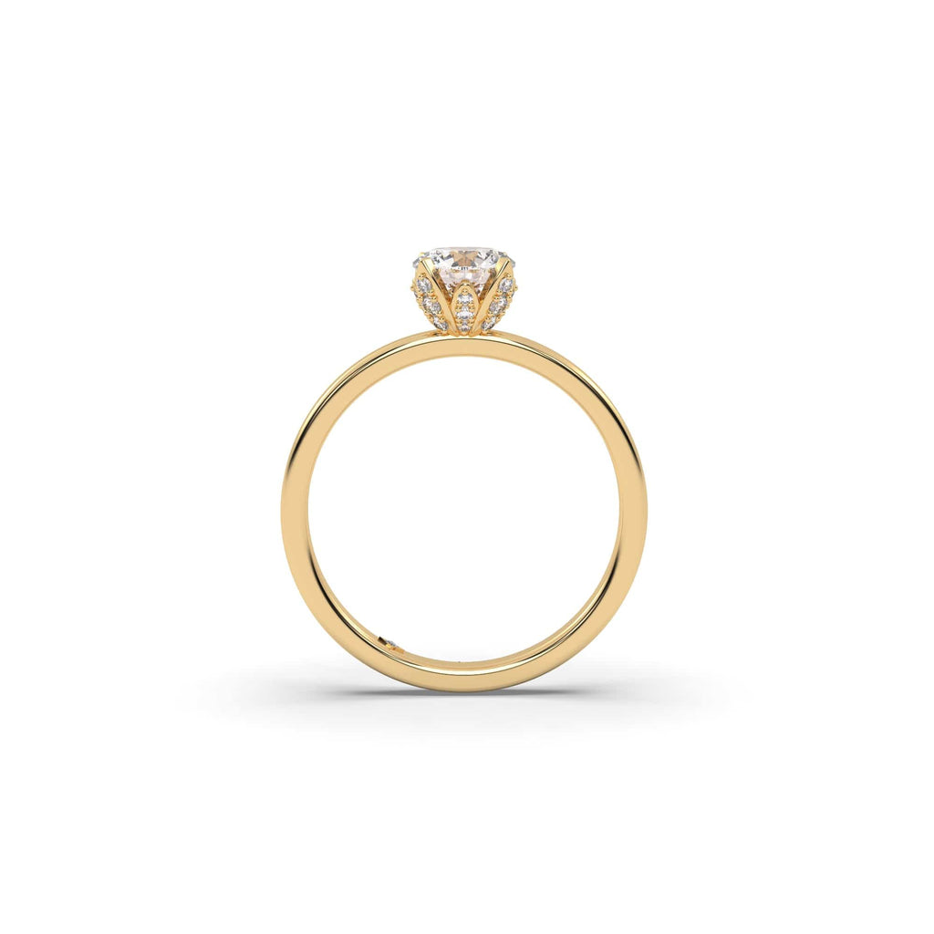 Engagement Unique Petal Style Lab Grown Diamond Engagement Ring