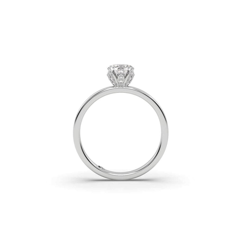 Engagement Unique Petal Style Lab Grown Diamond Engagement Ring