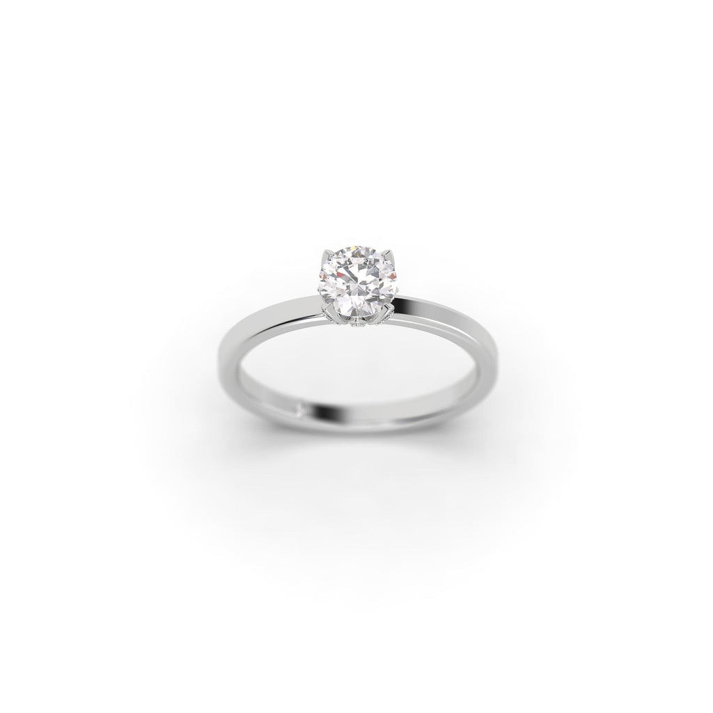 Engagement Unique Round Natural Clarity Enhanced Diamond Engagement Ring