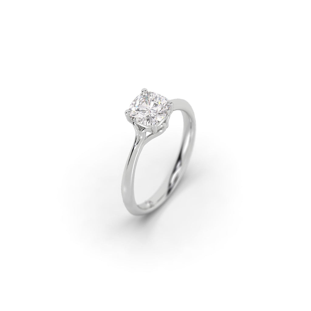 Engagement Vintage Style Cushion Cut Moissanite Engagement Ring