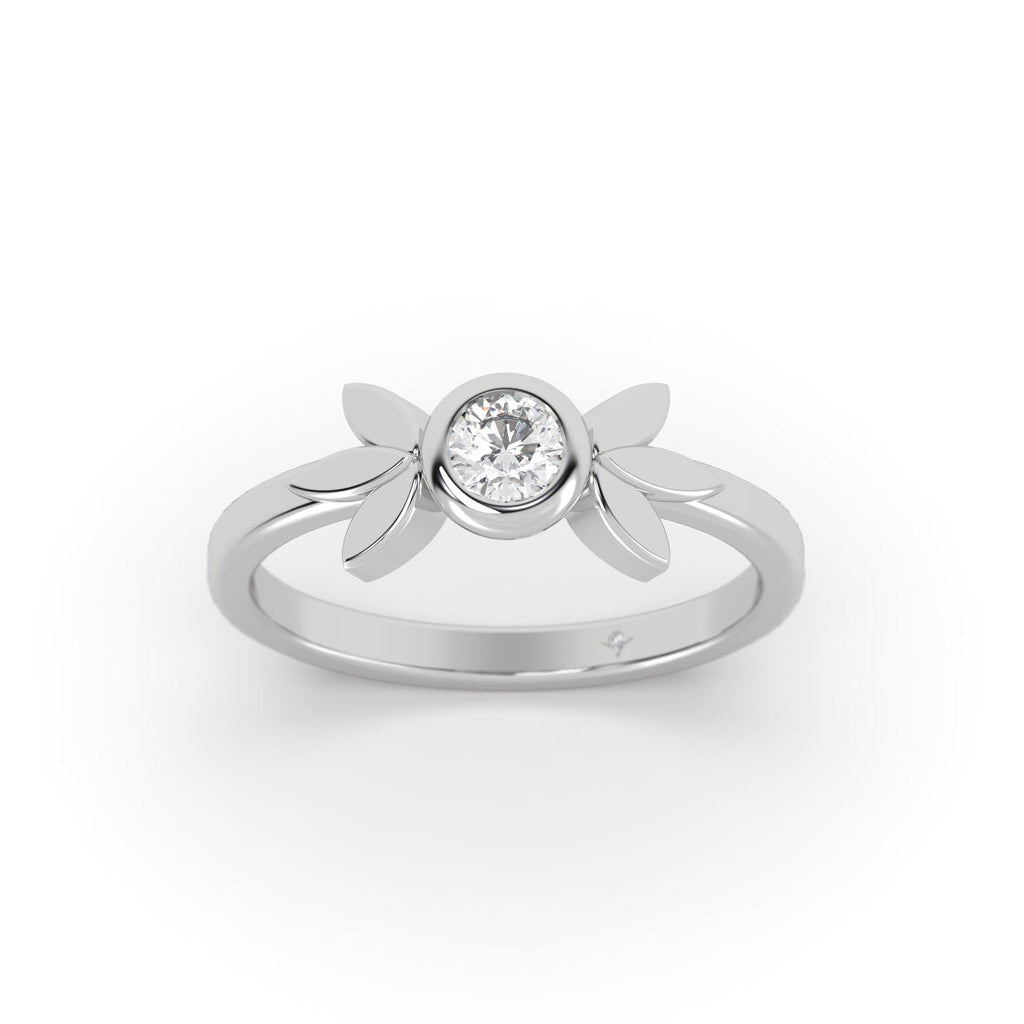 Vintage Style Promise Ring with Natural Diamond