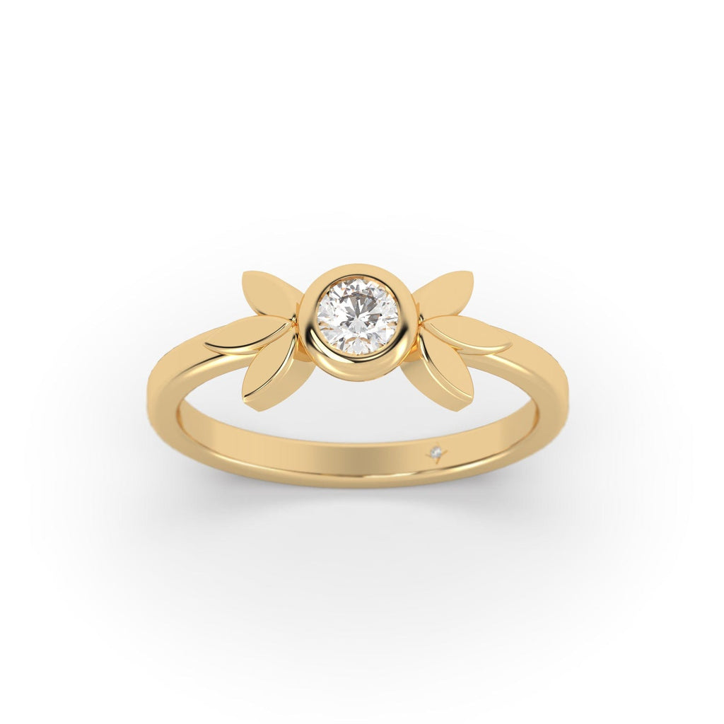 Vintage Style Promise Ring with Natural Diamond