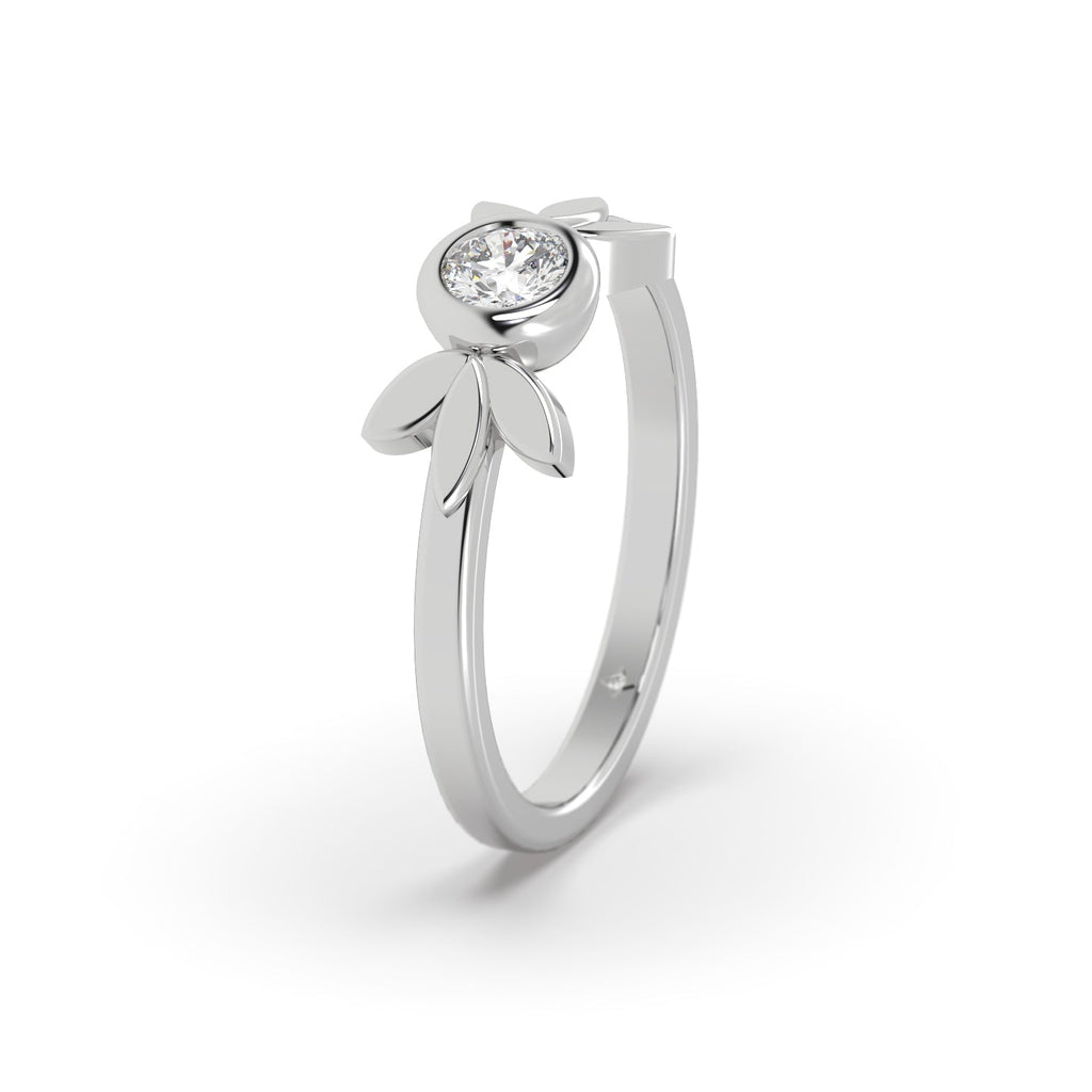 Vintage Style Promise Ring with Natural Diamond