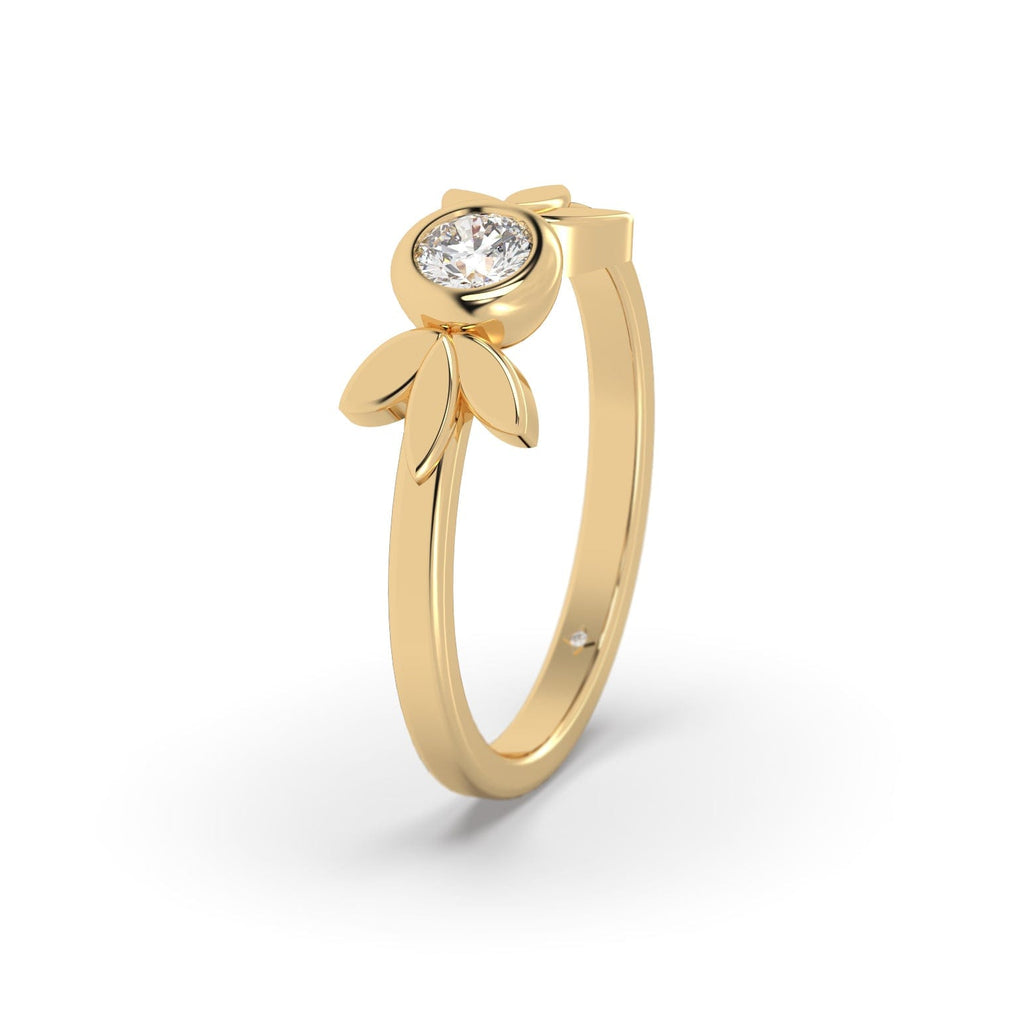 Vintage Style Promise Ring with Natural Diamond